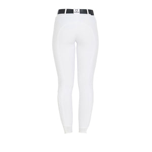 Women's slim fit grip breeches with logo WHITE / 50