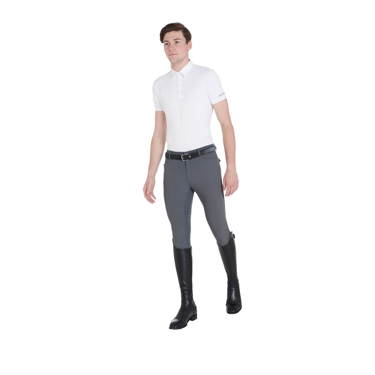Men'S Slim Fit Full Grip Breeches ASPHALT (19-0201) / 58
