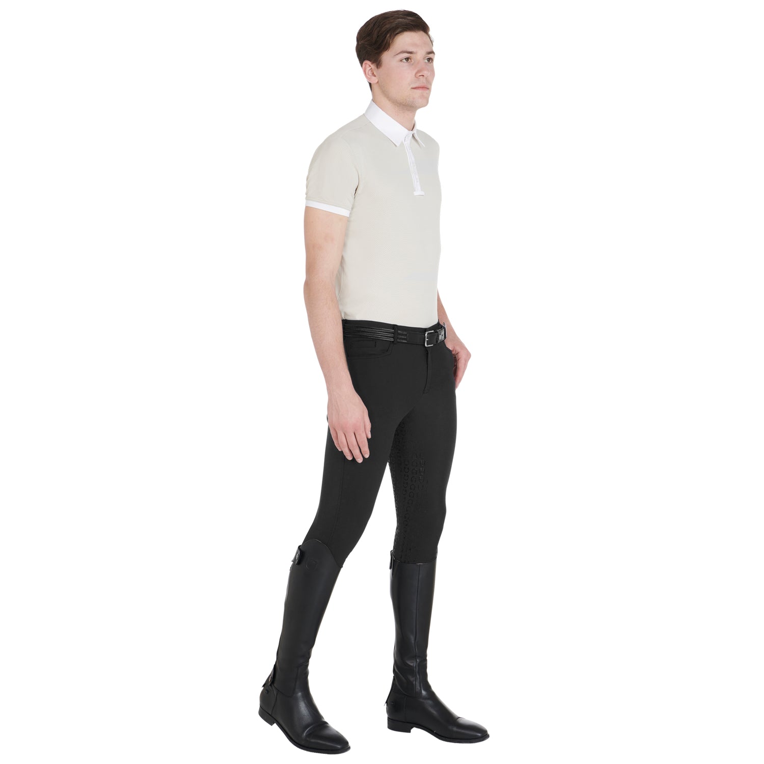 Men'S Slim Fit Full Grip Breeches BLACK / 58