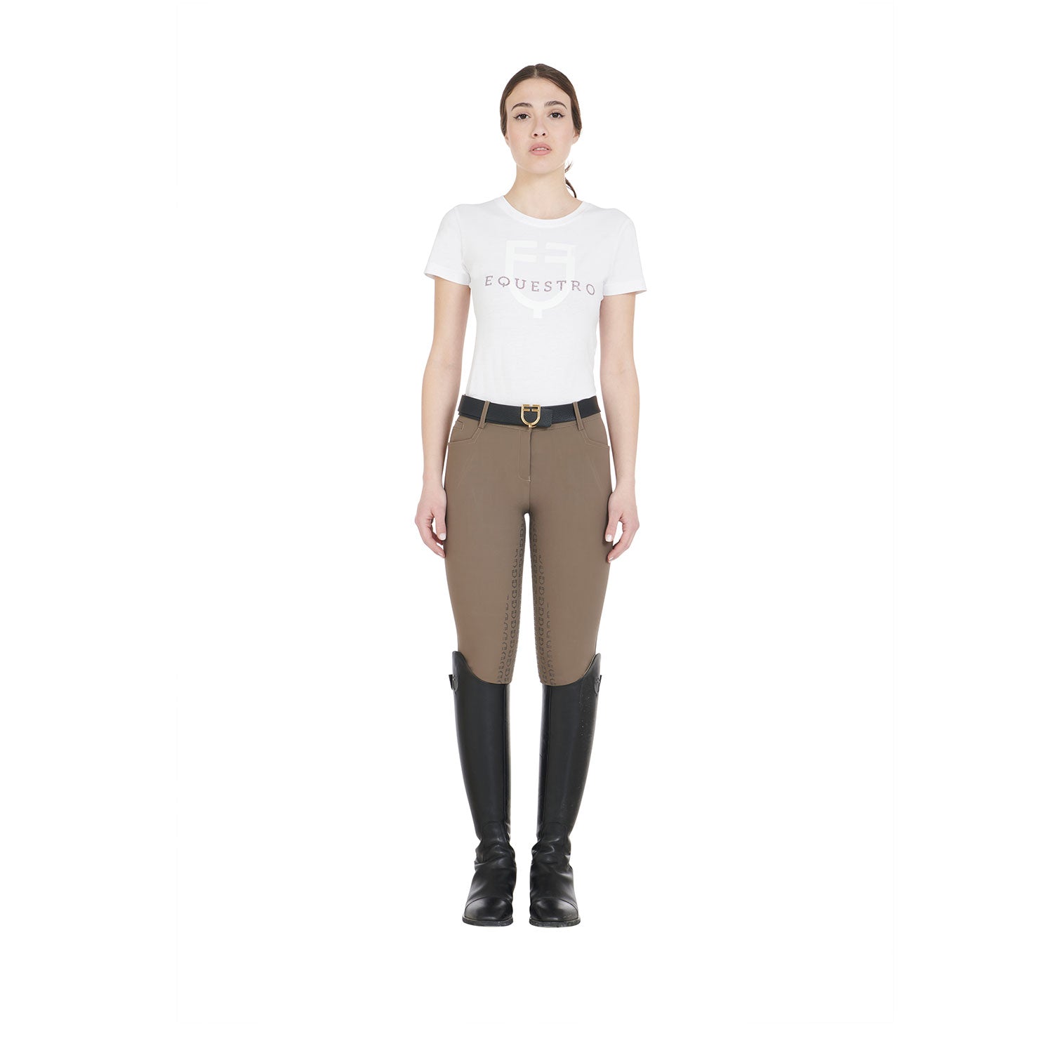 Women's full grip slim fit breeches WALNUT (18-1112) / 48