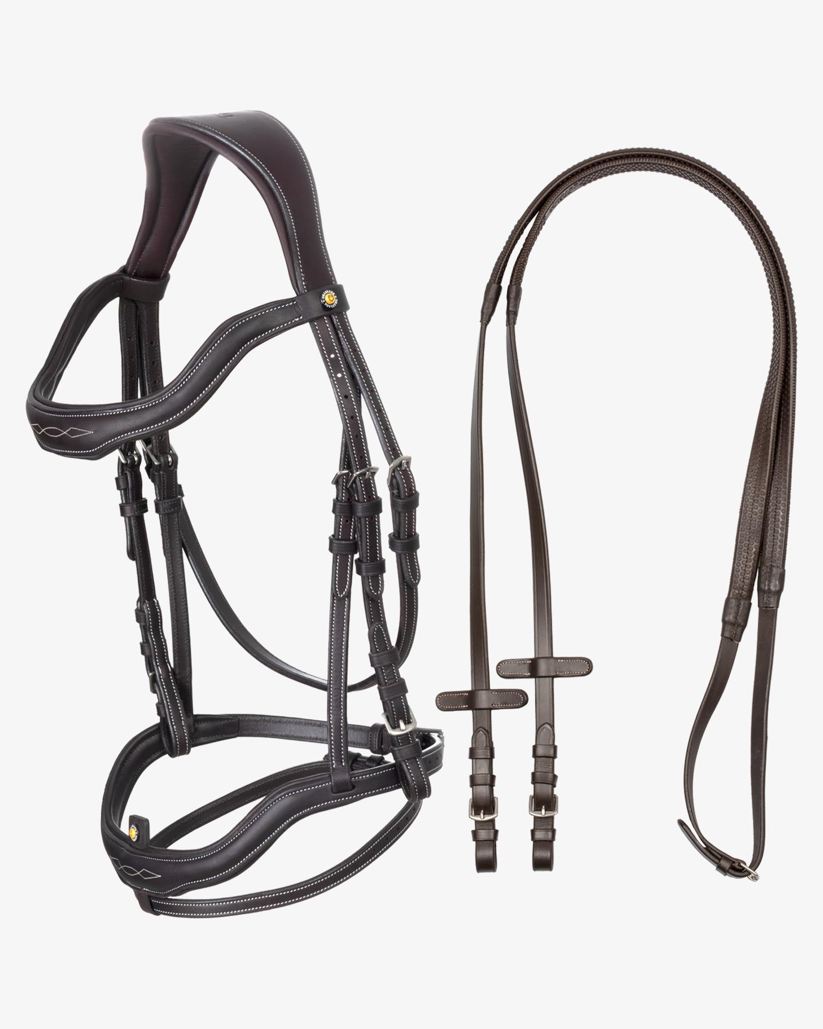 soft leather stitched bridle