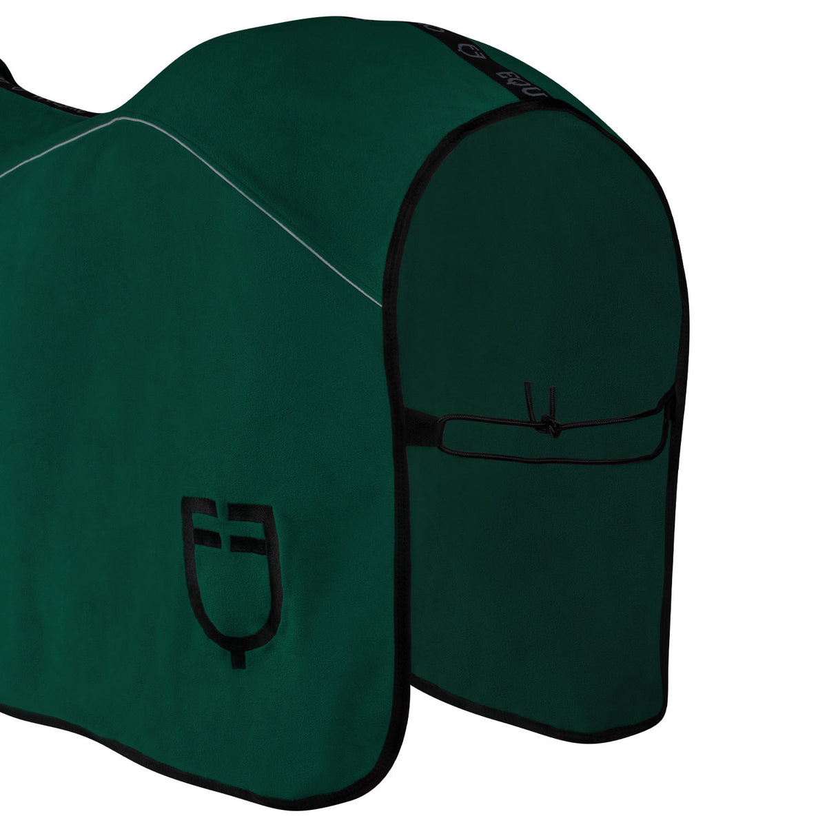 Fleece rug with flap front closure