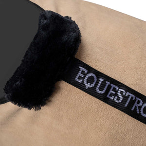 Fleece rug with flap front closure BEIGE / 165 CM