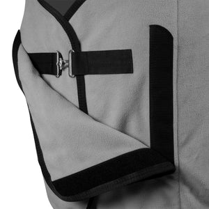 Fleece rug with flap front closure GREY / 165 CM