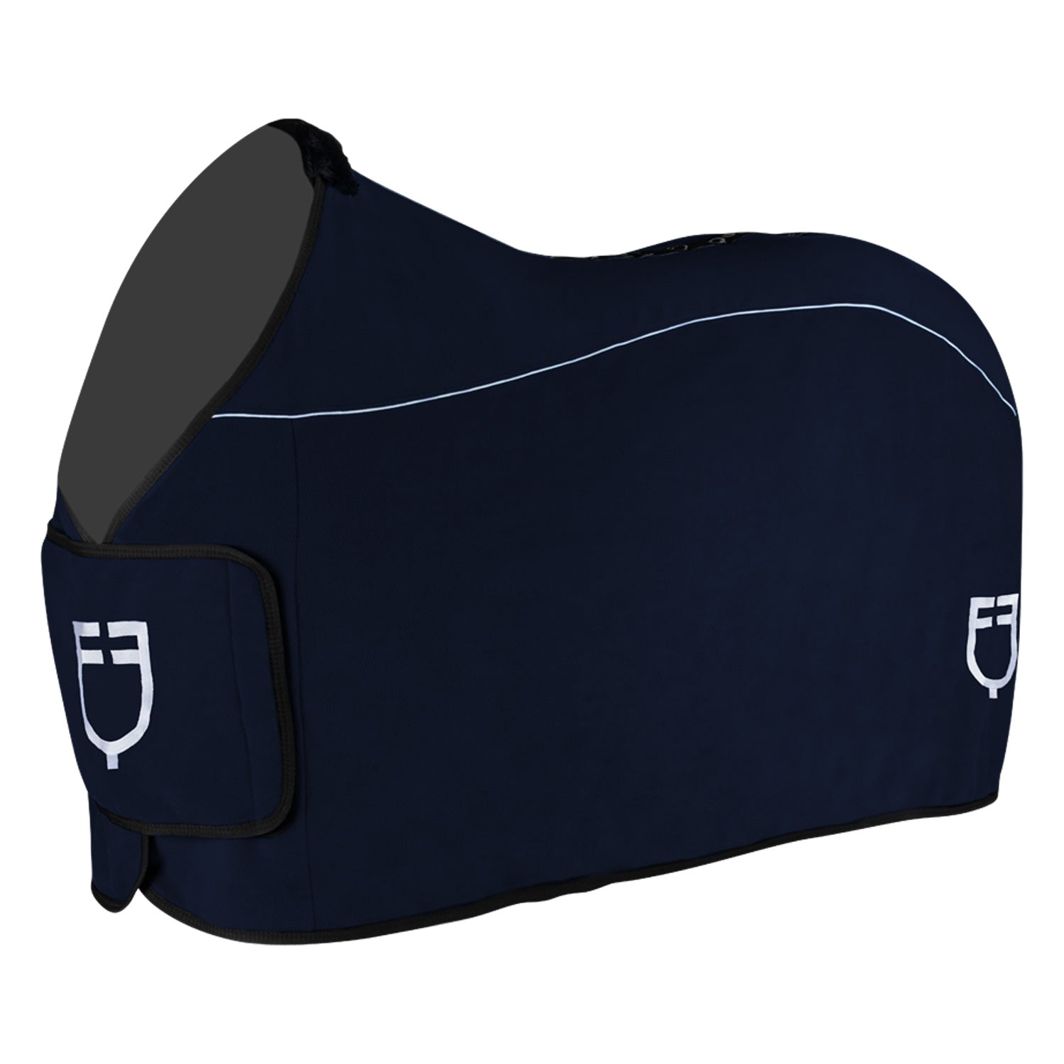 Fleece rug with flap front closure NAVY / 125 CM
