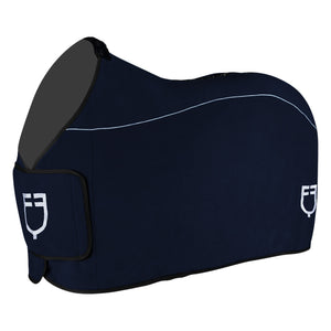 Fleece rug with flap front closure NAVY / 165 CM