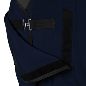 Fleece rug with flap front closure NAVY / 165 CM