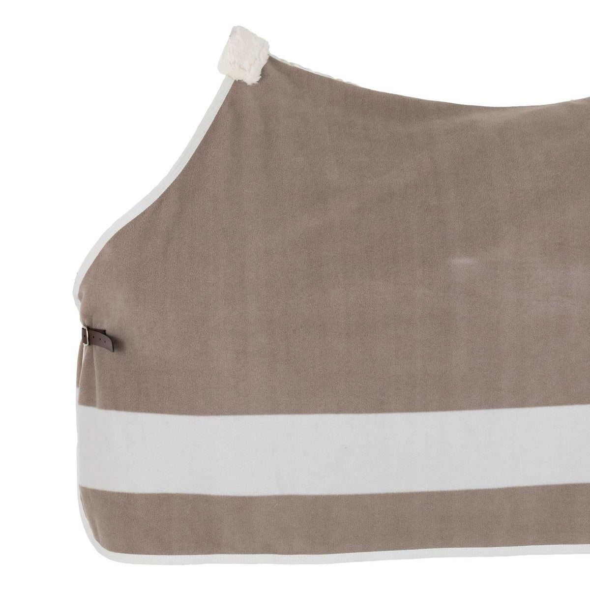 Fleece rug with contrasting details