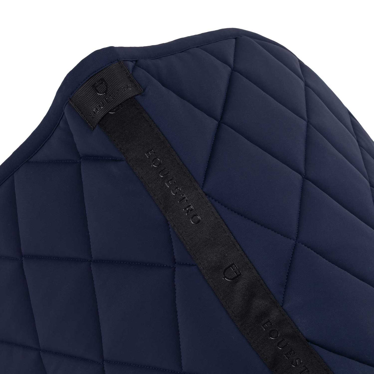 Jumping saddle pad with diamond quilting and embroidered logo