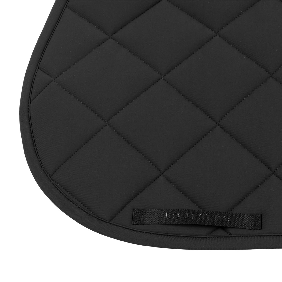 Jumping saddle pad with diamond quilting and embroidered logo