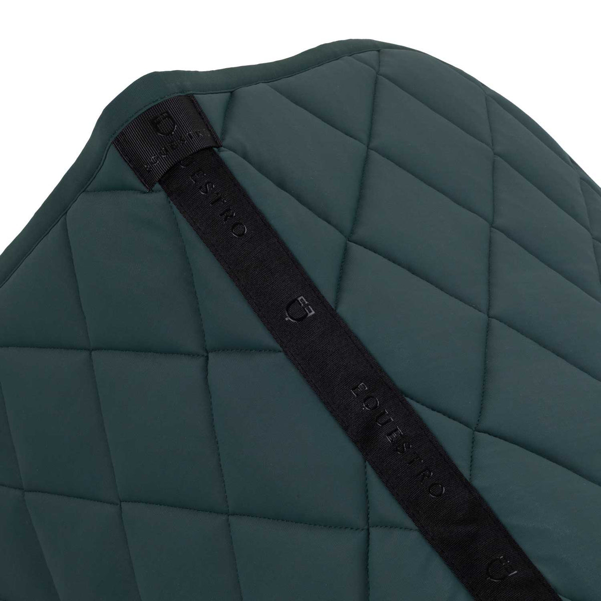 Jumping saddle pad with diamond quilting and embroidered logo