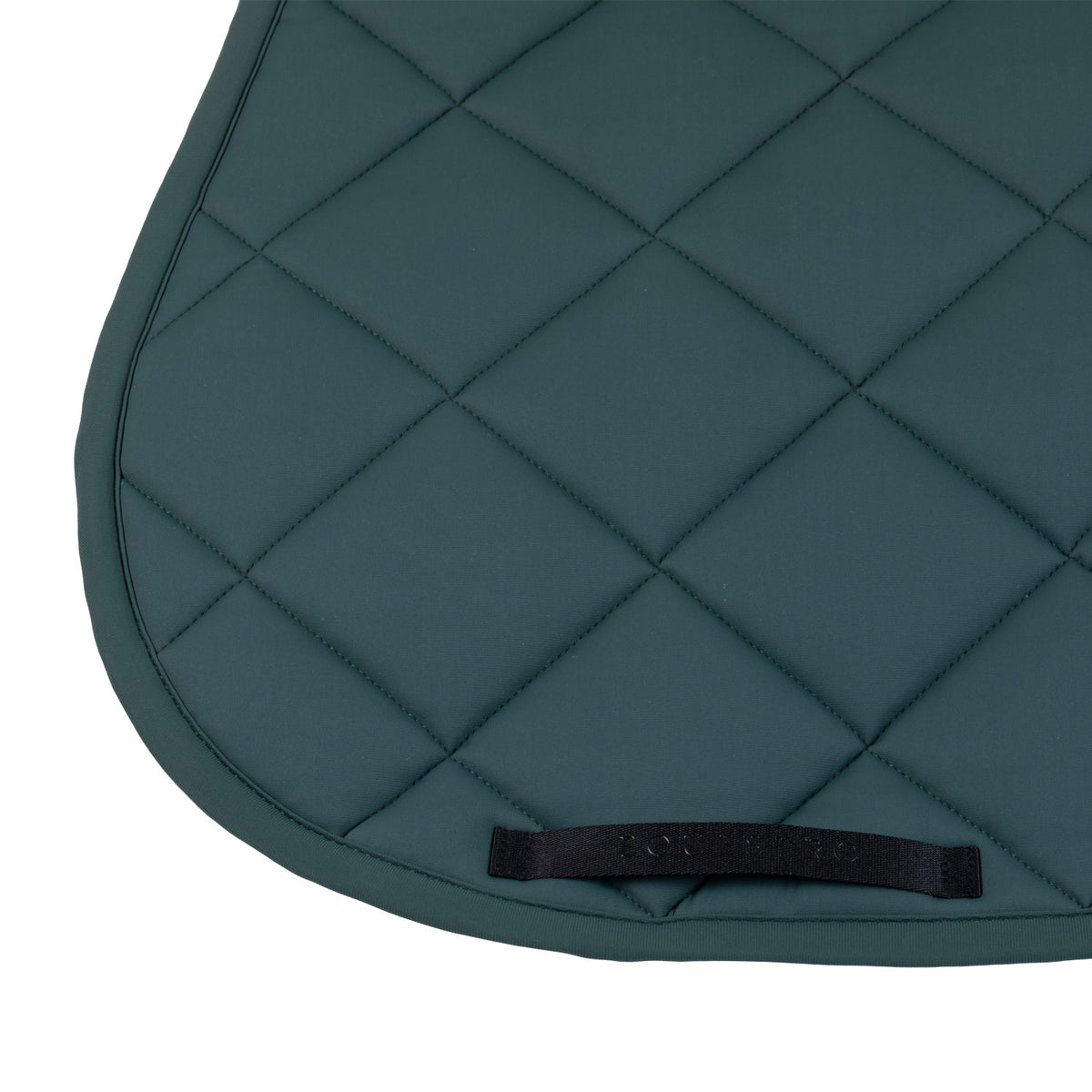 Jumping saddle pad with diamond quilting and embroidered logo