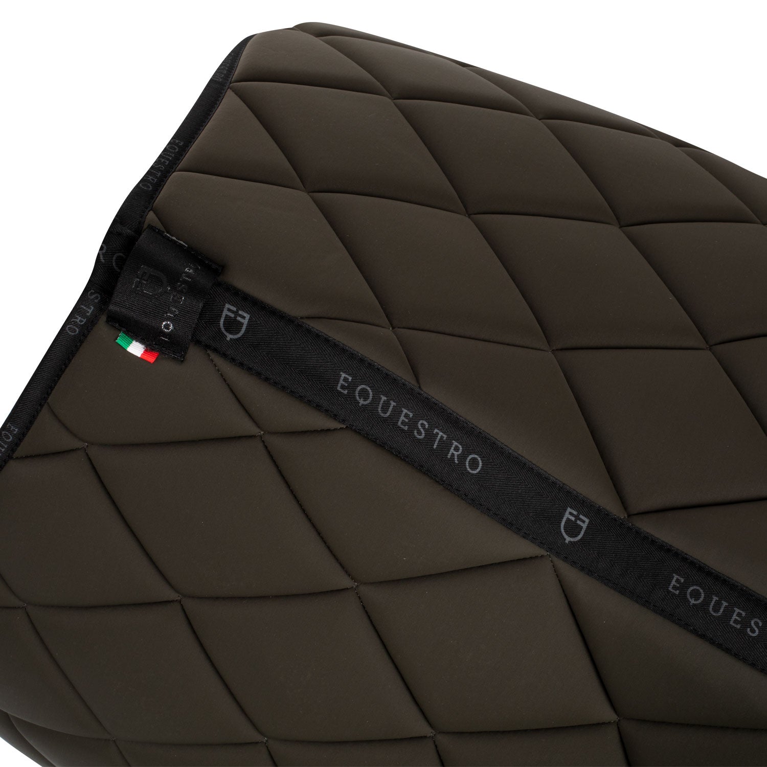 Jumping saddle pad technical fabric with logo MILITARY GREEN / BLACK / PONNY