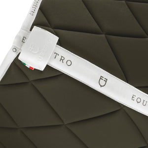 Jumping saddle pad technical fabric with logo MILITARY GREEN / BLACK / PONNY