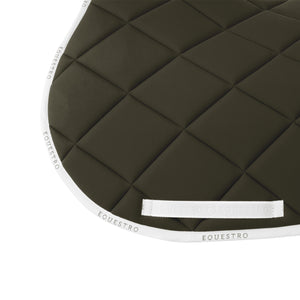 Jumping saddle pad technical fabric with logo MILITARY GREEN / BLACK / FULL