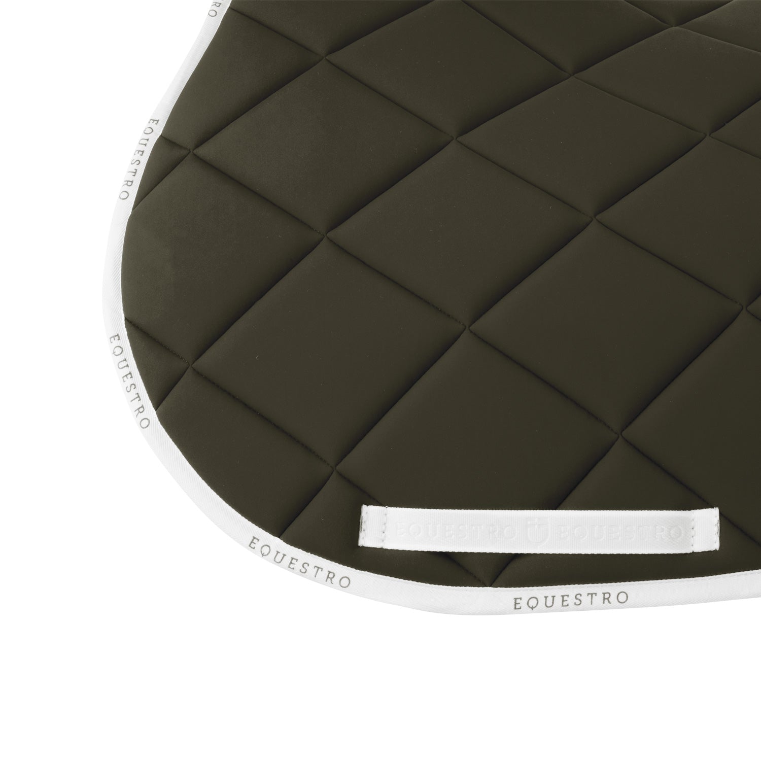 Jumping saddle pad technical fabric with logo MILITARY GREEN / BLACK / FULL