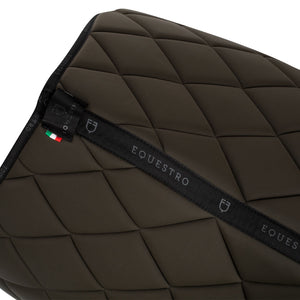 Jumping saddle pad breathable technical fabric MILITARY GREEN / BLACK / FULL