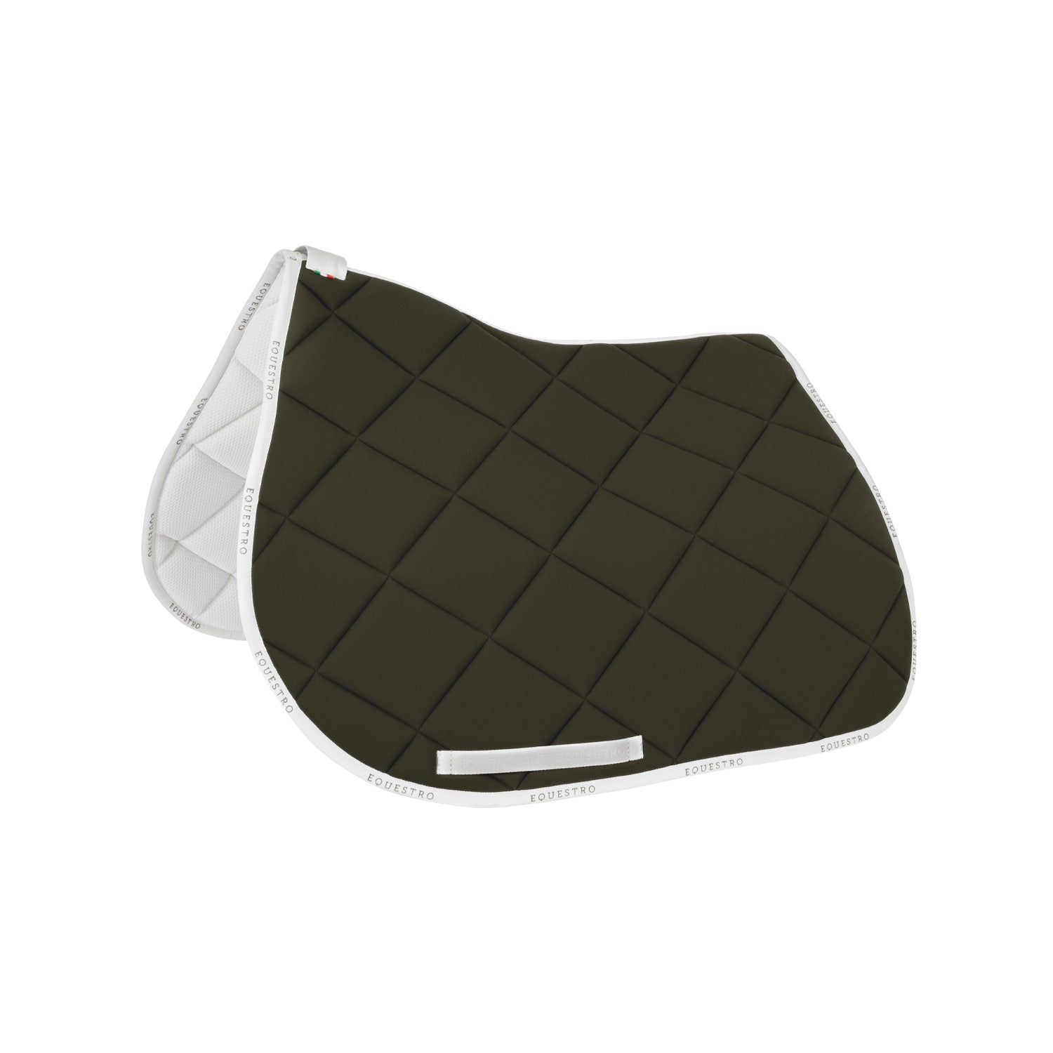 Jumping saddle pad breathable technical fabric MILITARY GREEN / BLACK / PONNY