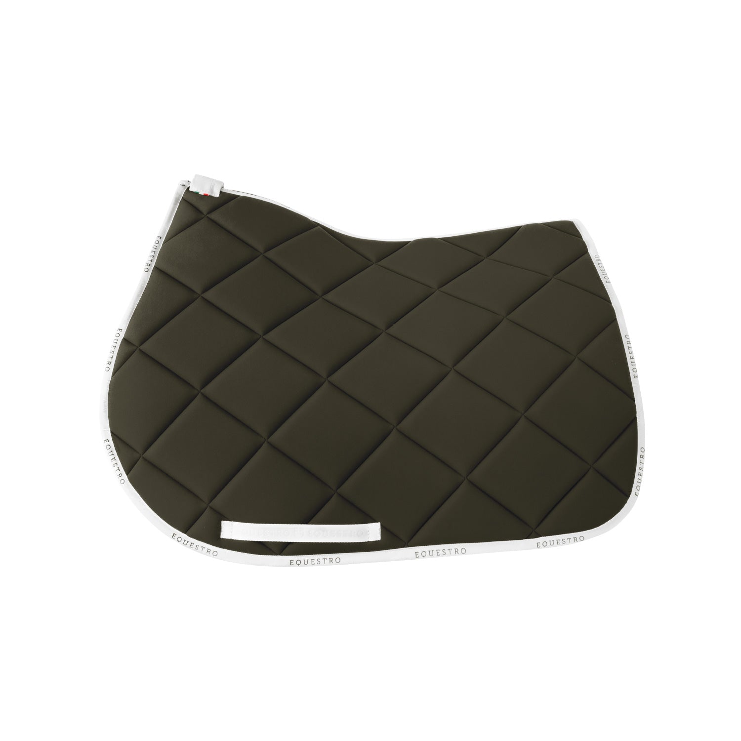 Jumping saddle pad breathable technical fabric MILITARY GREEN / BLACK / FULL