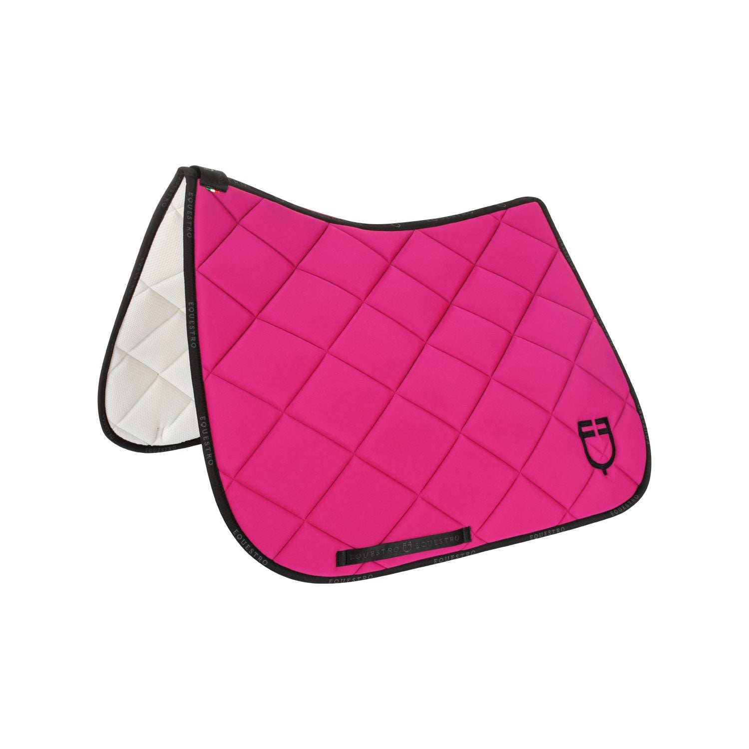 Dressage saddle pad with embroidered logo