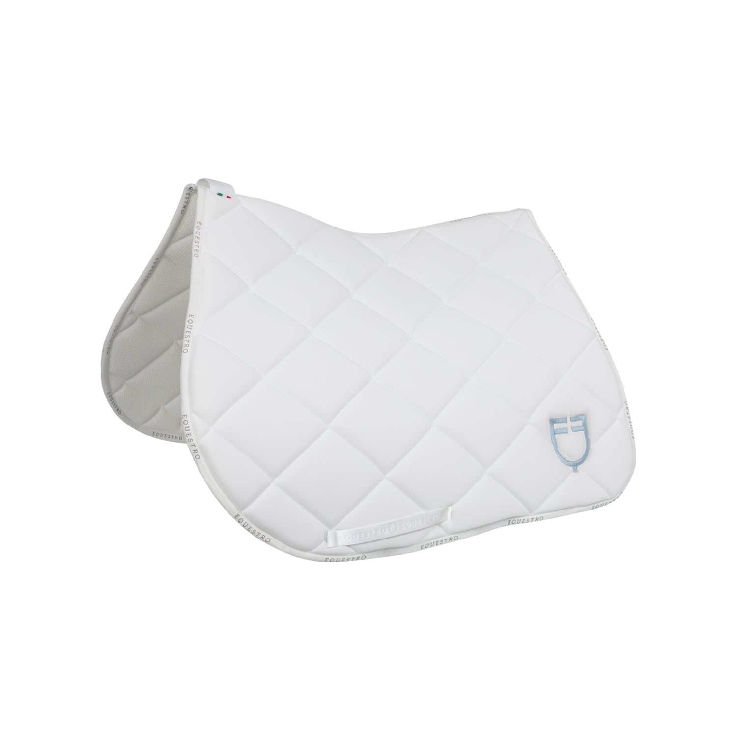Jumping saddle pad with multicolor logo