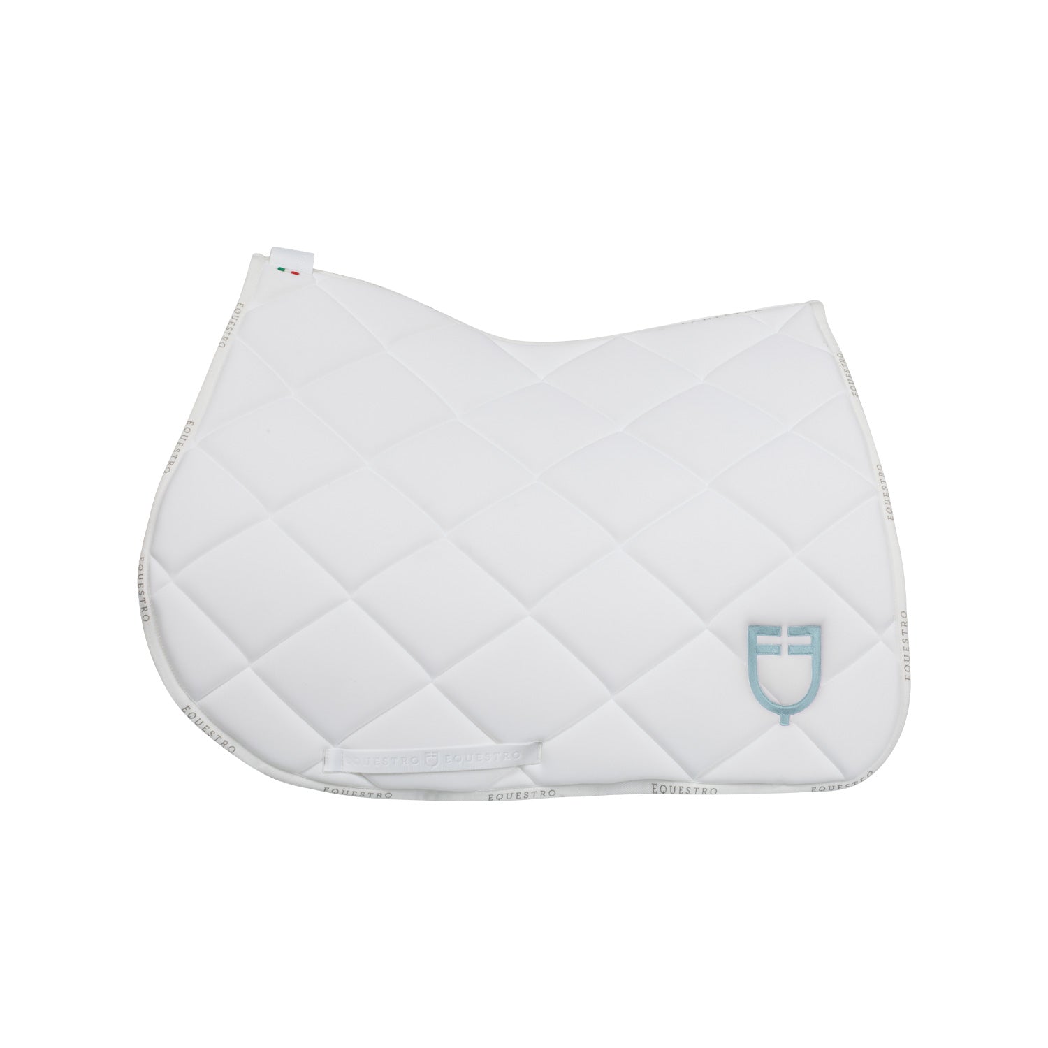 Jumping saddle pad with multicolor logo