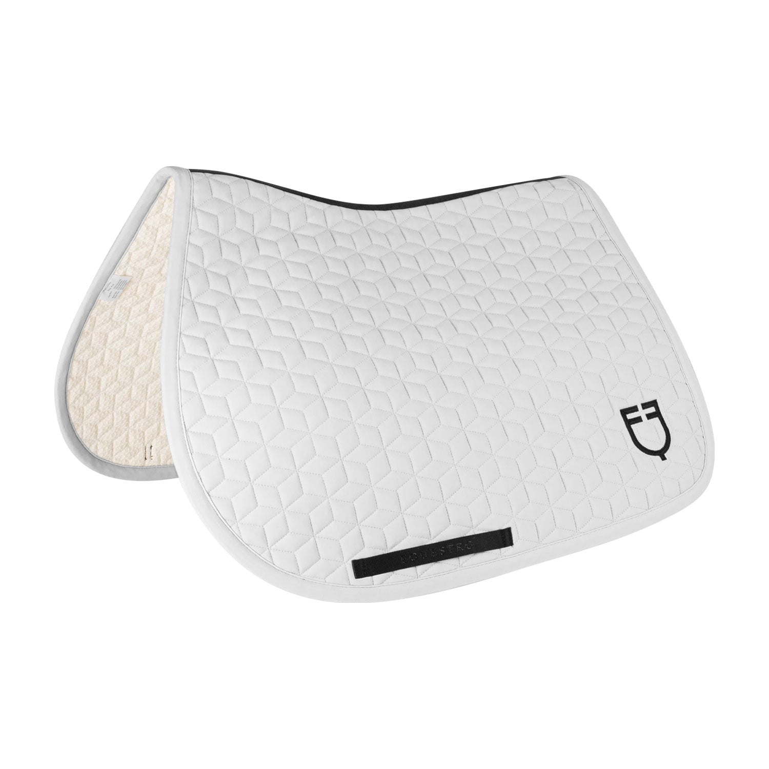 Jumping saddle pad cube quilting WHITE / PONNY