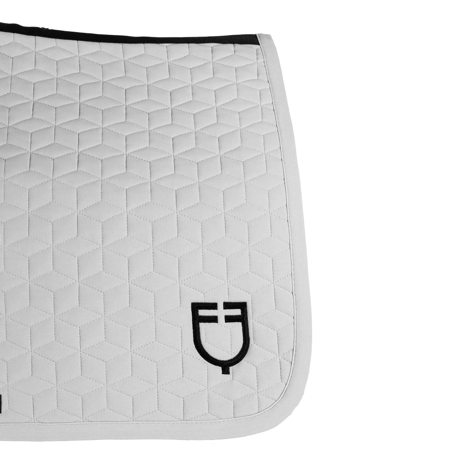 Jumping saddle pad cube quilting WHITE / FULL