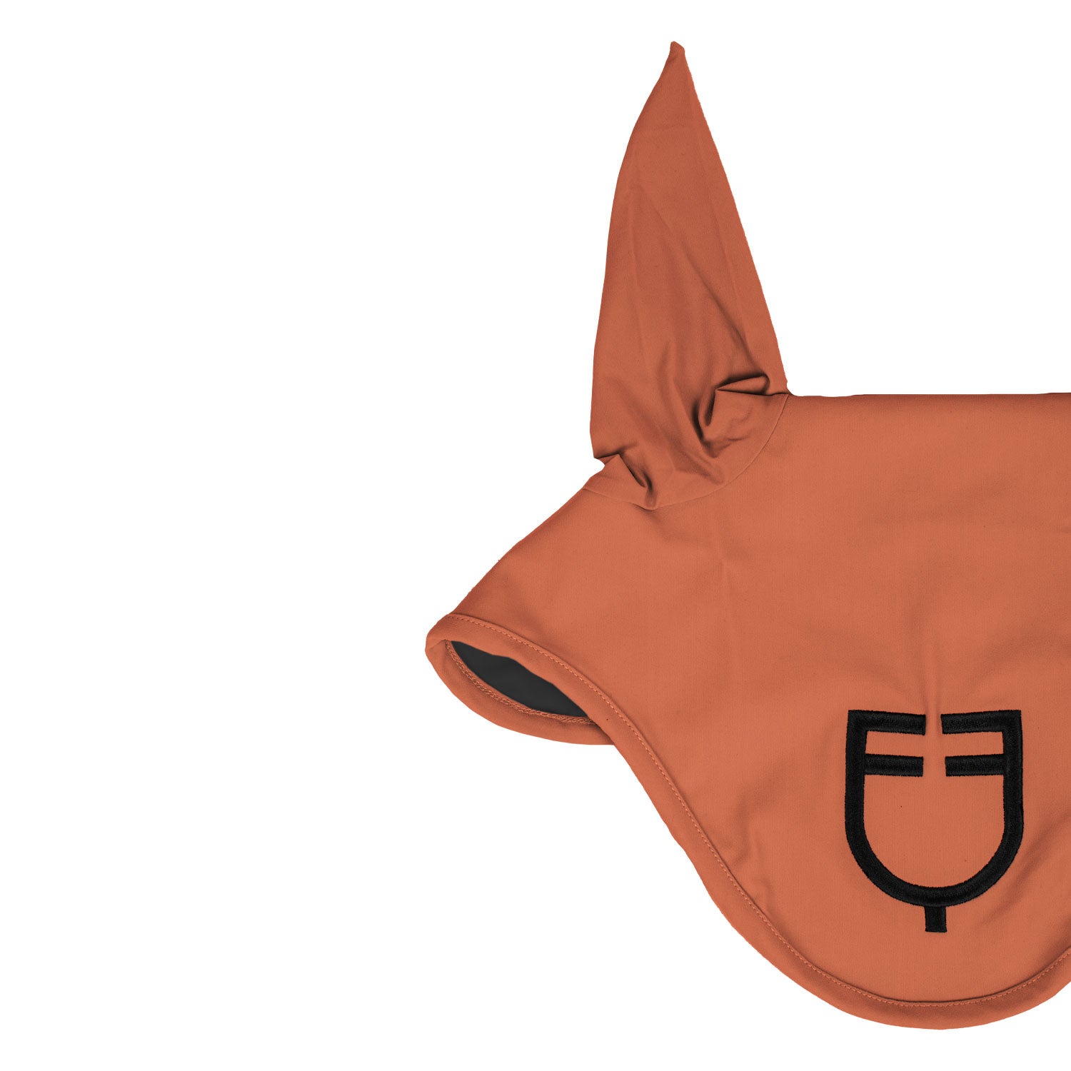 Fly veil stretch technical fabric with logo REDWOOD (18-1443) / PONNY