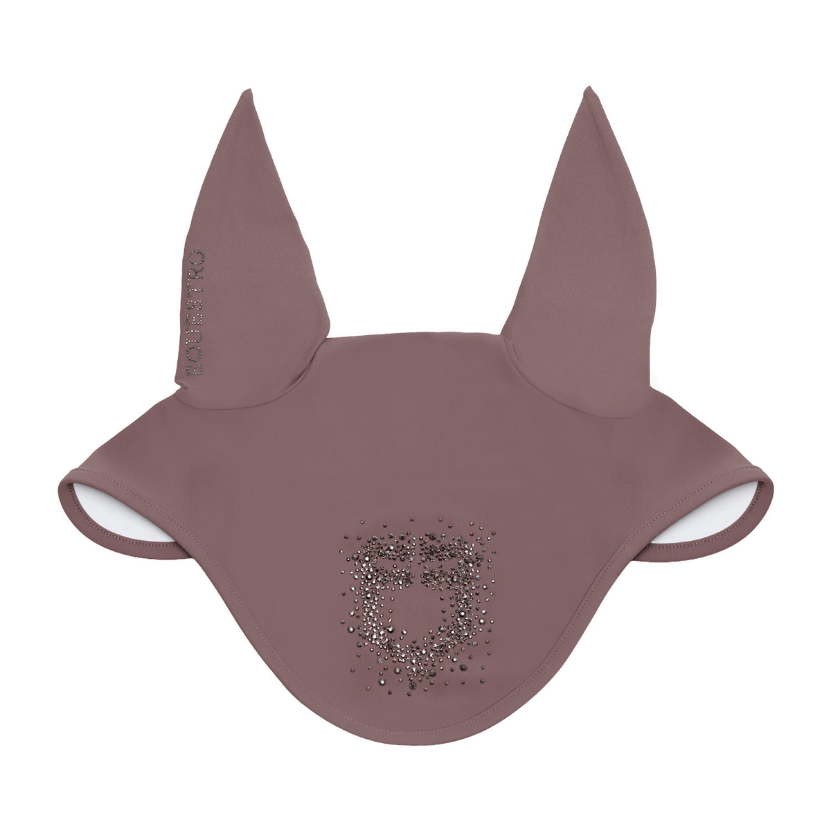 Fly veil in technical fabric with rhinestone logo