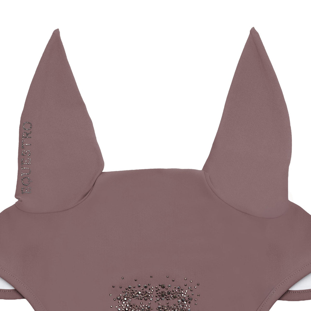 Fly veil in technical fabric with rhinestone logo