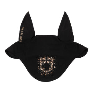 Fly veil in technical fabric with rhinestone logo BLACK / FULL