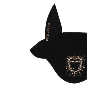 Fly veil in technical fabric with rhinestone logo BLACK / FULL
