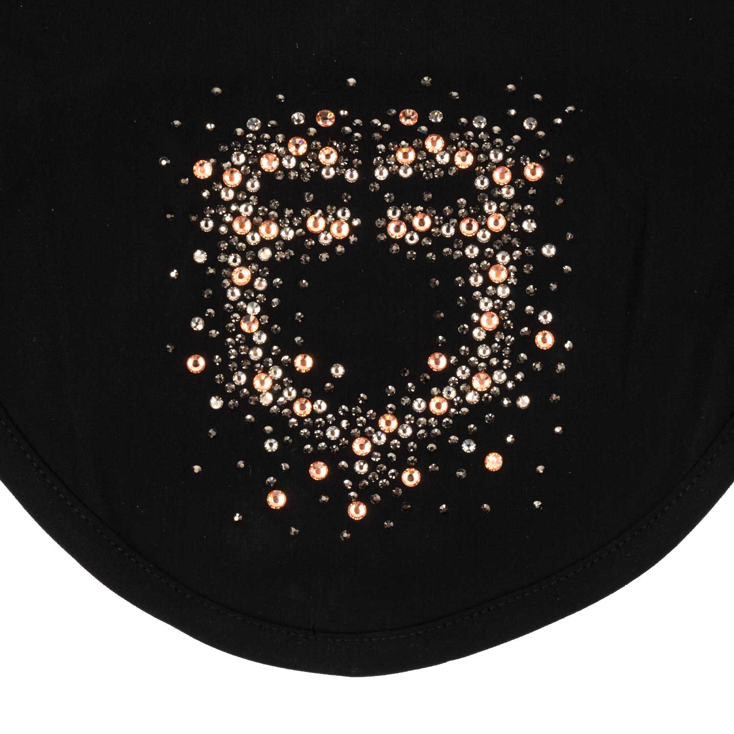 Fly veil in technical fabric with rhinestone logo BLACK / FULL