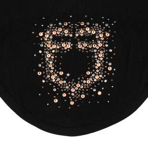 Fly veil in technical fabric with rhinestone logo BLACK / FULL