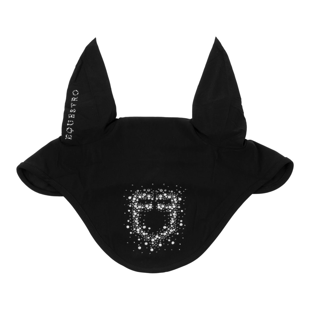 Fly veil in technical fabric with rhinestone logo