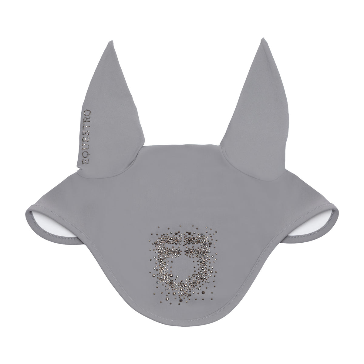 Fly veil in technical fabric with rhinestone logo