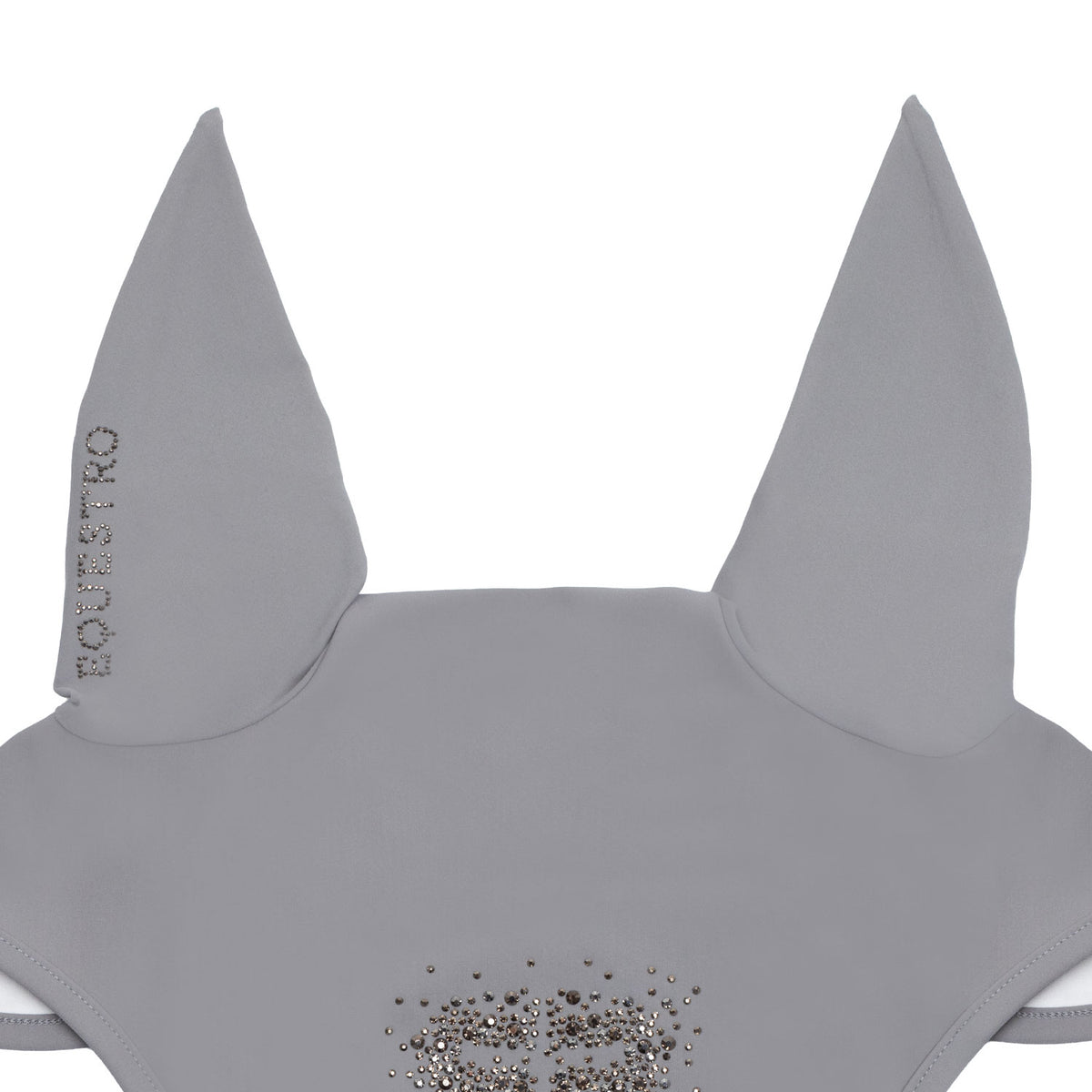 Fly veil in technical fabric with rhinestone logo