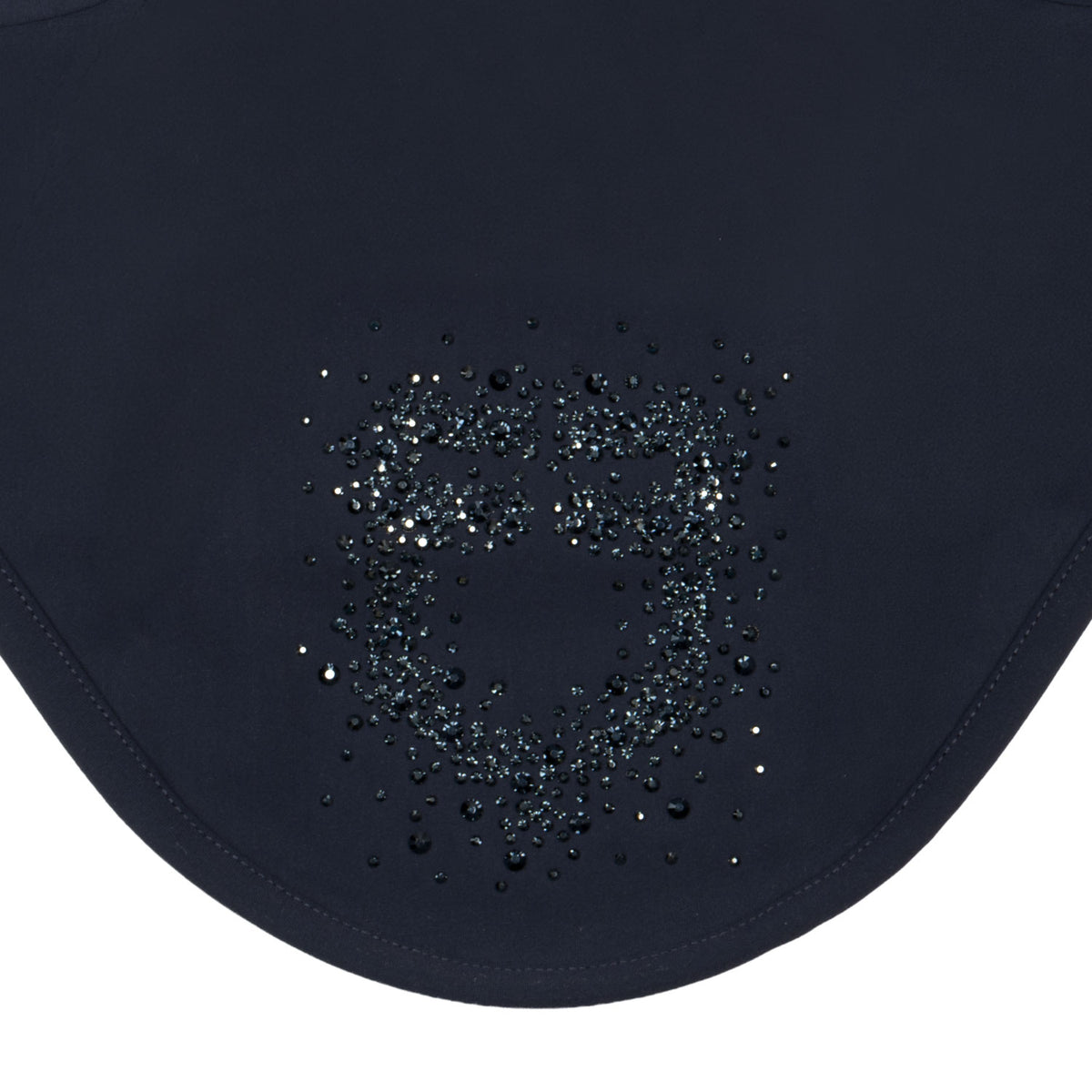 Fly veil in technical fabric with rhinestone logo