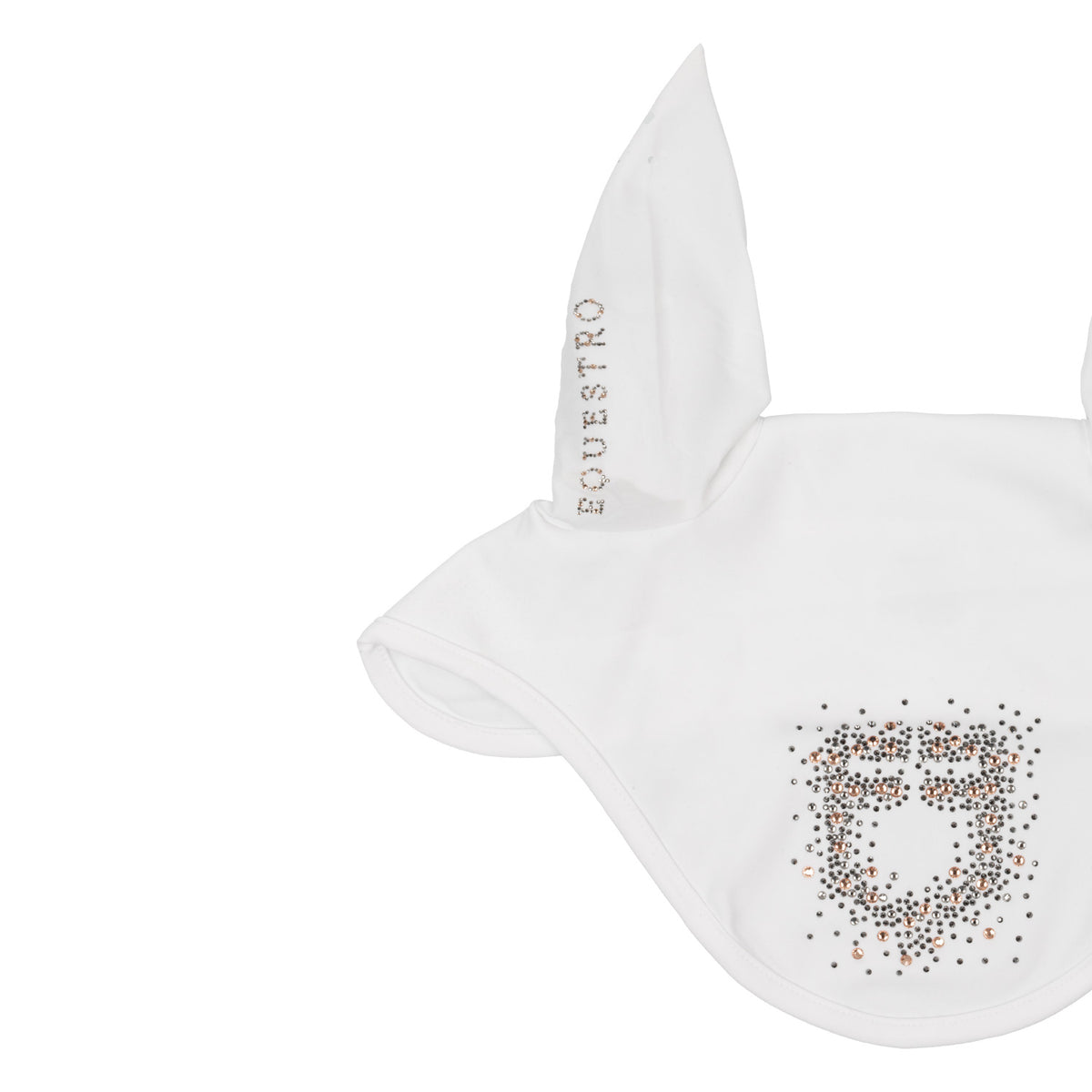 Fly veil in technical fabric with rhinestone logo