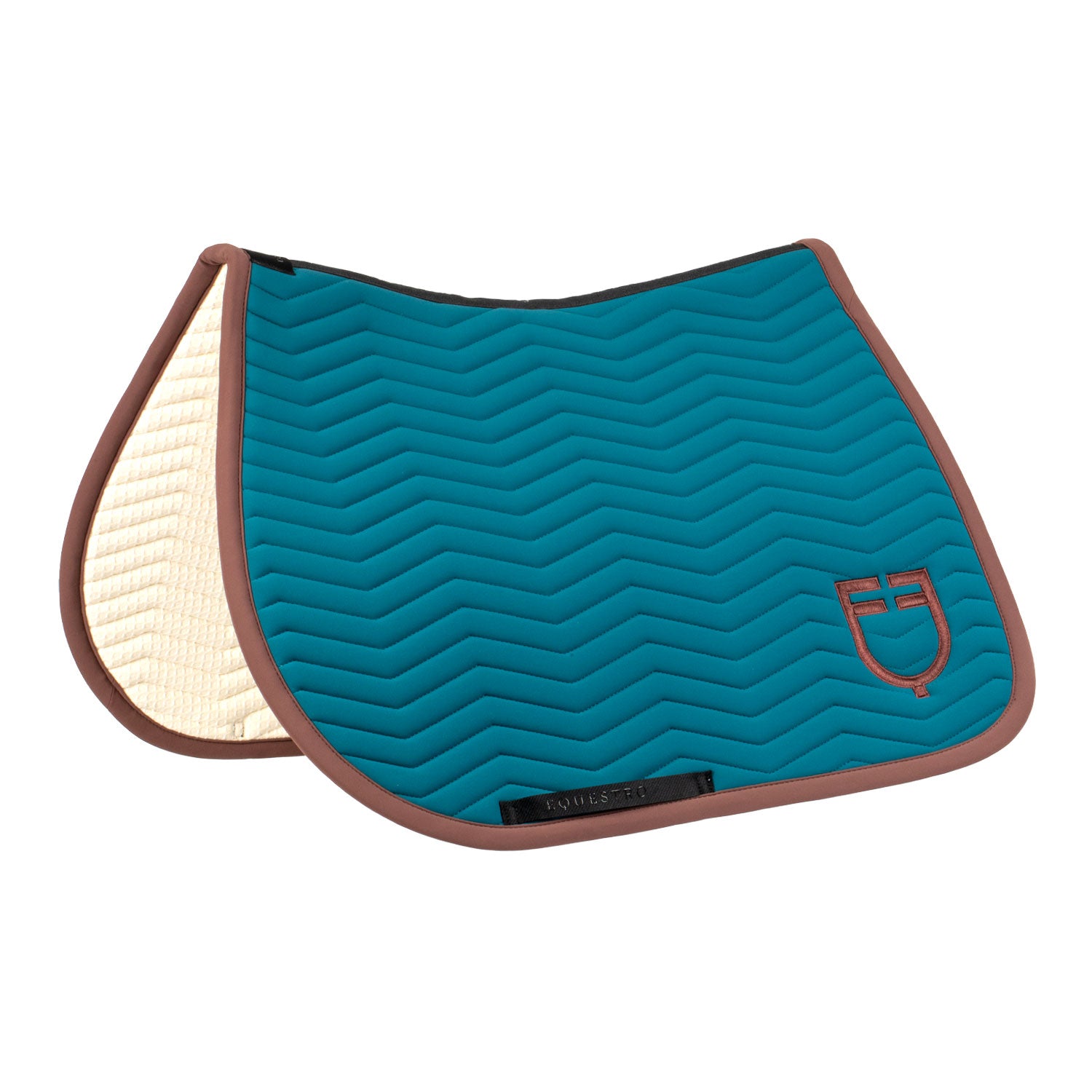 wave quilting jumping saddle pad in technical fabric