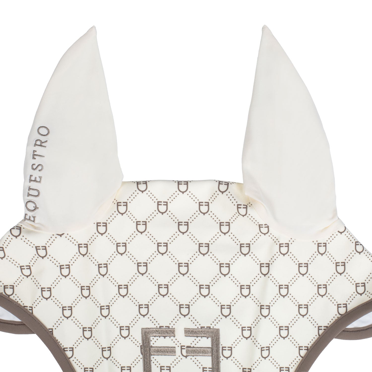 fly veil with monogram print