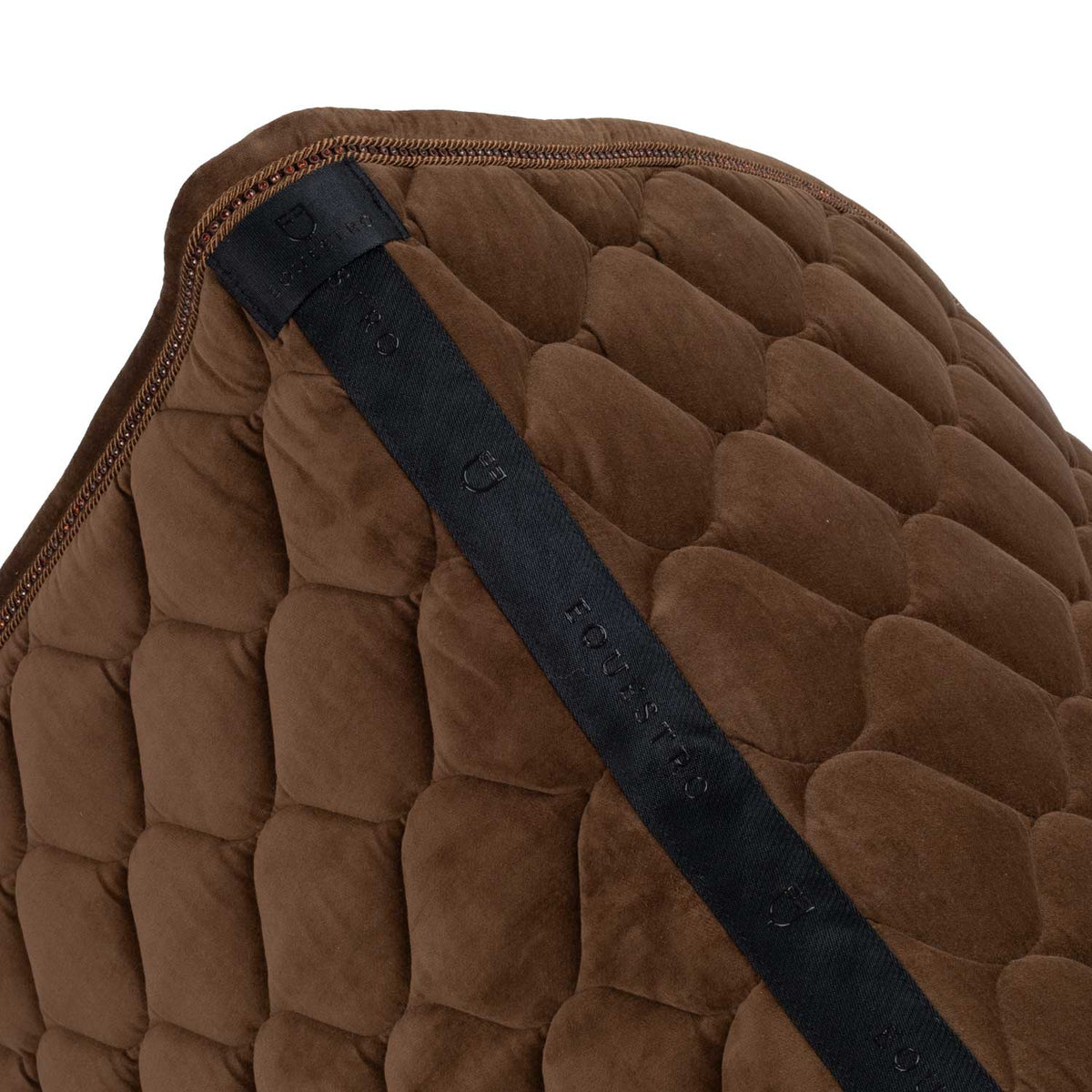 Suede-effect jumping saddle pad with rhinestones