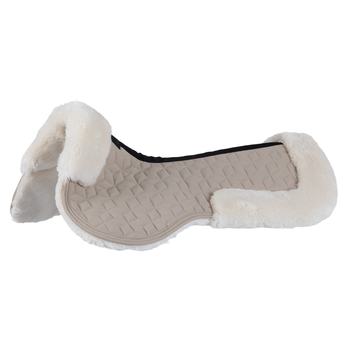 Pad in technical fabric and synthetic sheepskin with cube quilting