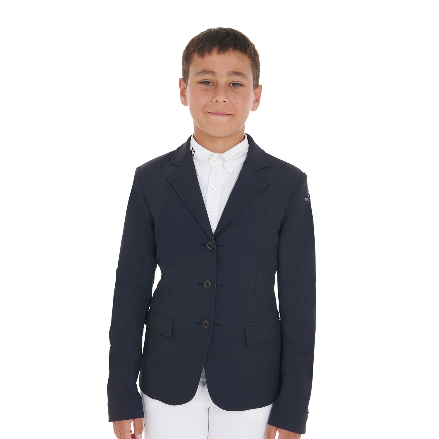 kids' competition jacket with three buttons