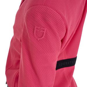 Girls' three-button competition jacket perforated fabric HONEYSUCKLE (18-2120) / 14YEARS