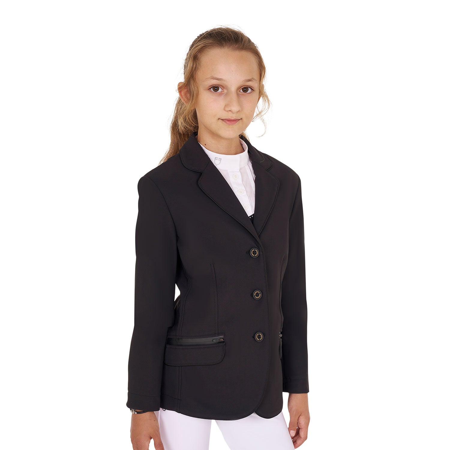 Girls' competition jacket in technical fabric BLACK / 14 YEARS