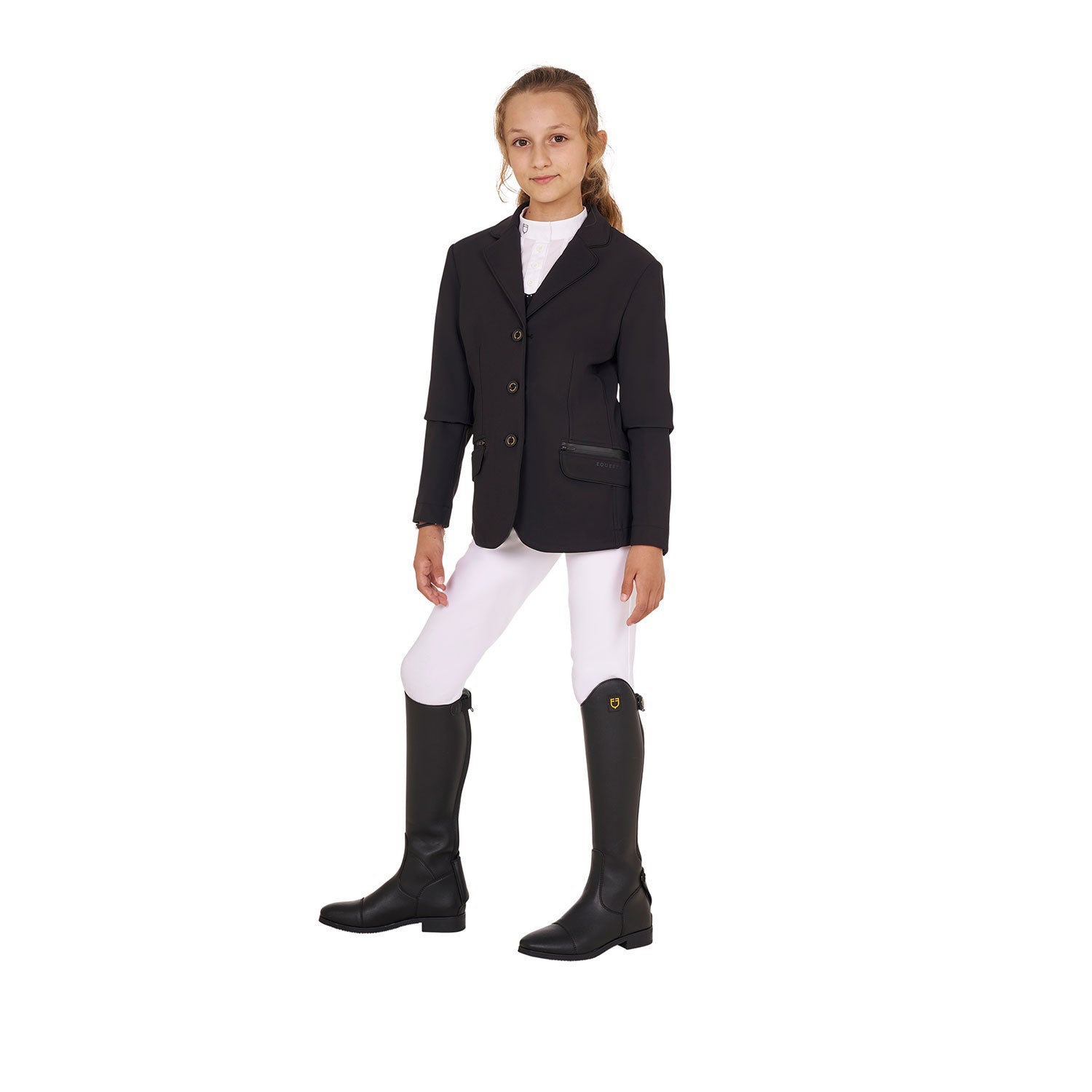 Girls' competition jacket in technical fabric BLACK / 14 YEARS
