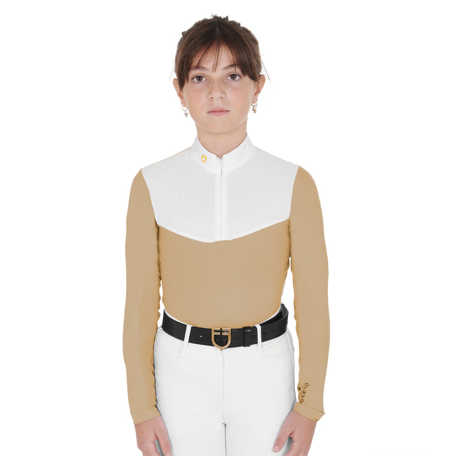 Girls' long-sleeved polo shirt