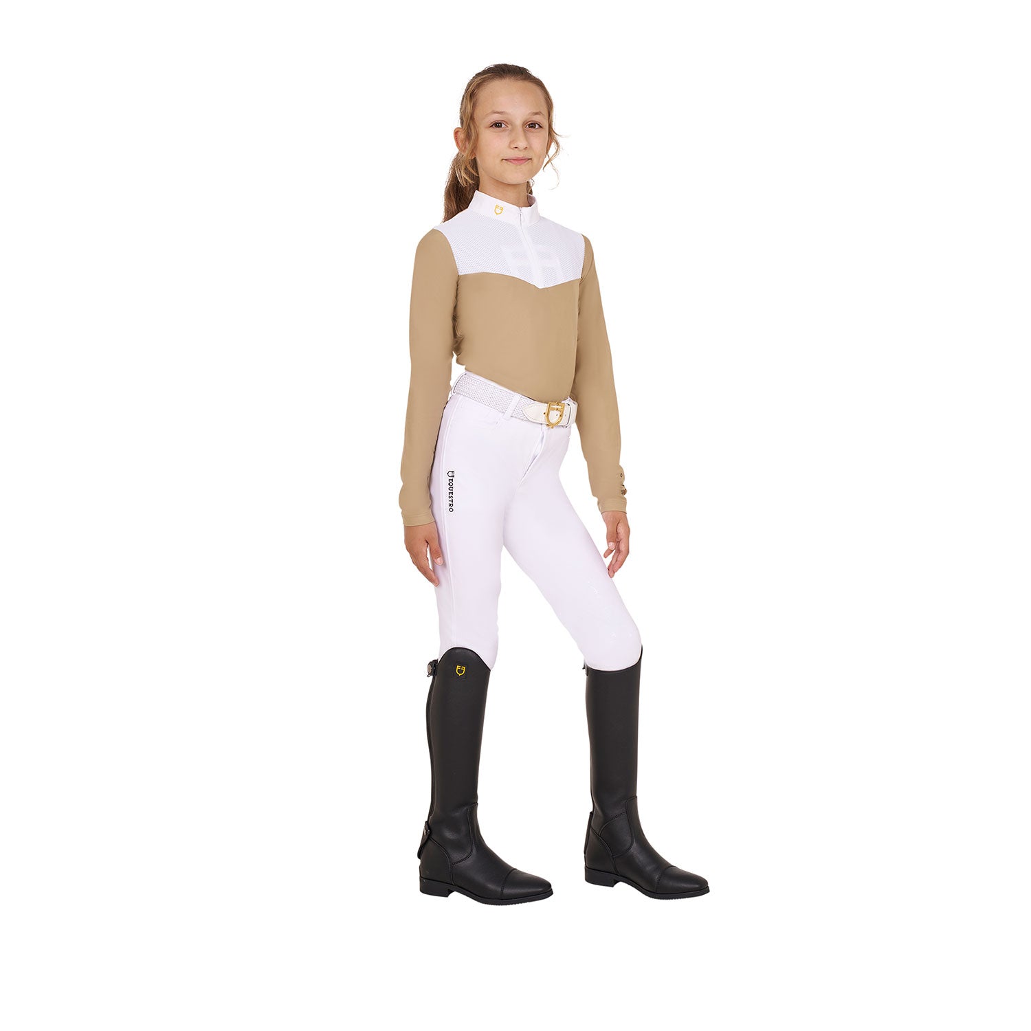 girls' long-sleeved polo shirt